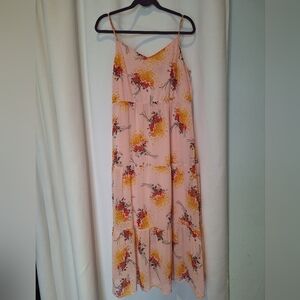 Mercantile J Crew Pink Floral Maxi Dress Size 14